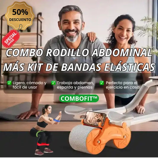 ComboFit™: Rodillo Abdominal Más Kit de Bandas Elásticas x 5